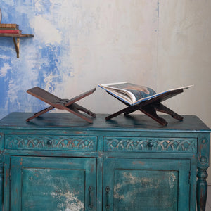 Reclaimed Wood Folding Book Holder