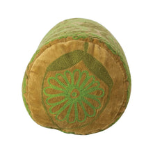 Load image into Gallery viewer, Velvet Embroidered Bolster Pillow
