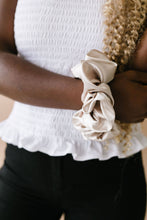 Load image into Gallery viewer, Latte Satin Jumbo Scrunchie
