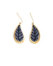 Load image into Gallery viewer, Framed Leaf Earrings | Blue
