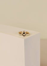 Load image into Gallery viewer, Triangle Ring | Black Lambda Pave
