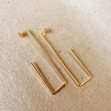 Load image into Gallery viewer, Opened Rectangle Earrings
