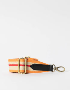 Striped Webbing Strap l Orange & Red