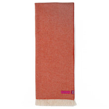 Load image into Gallery viewer, Merino Wool Herringbone Throw | Melon
