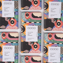 Load image into Gallery viewer, Salt &amp; Pepper Caramel Milk Chocolate Bar
