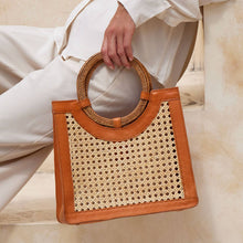 Load image into Gallery viewer, Rattan Weave Handbag with Round Handle
