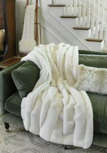 Load image into Gallery viewer, Posh Faux Fur Throw l Ivory
