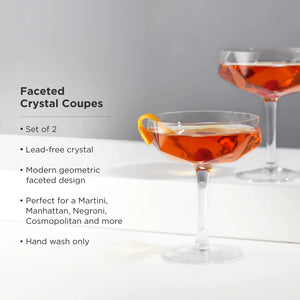 Faceted Martini Coupe