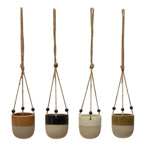 Hanging Planter With Beads