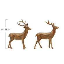 Load image into Gallery viewer, Wood-Finished Resin Standing Deer
