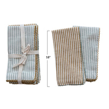 Load image into Gallery viewer, Scalloped Hem Striped Napkins
