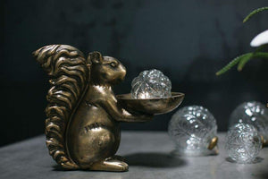 Bronze Squirrel Dish