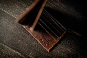 Bifold Leather Wallet l Dark Walnut