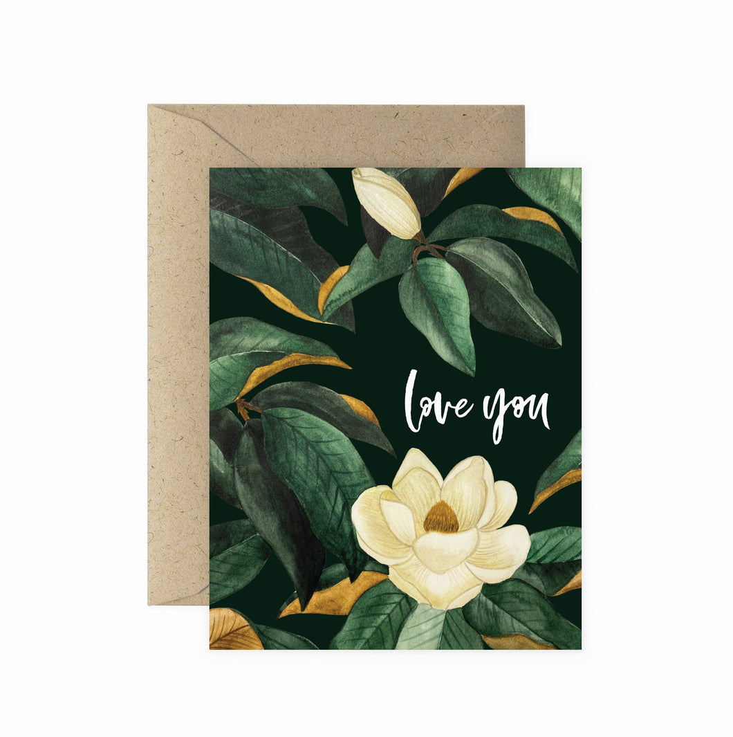 Love You Magnolia Greeting Card