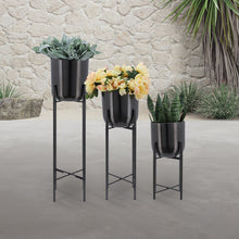 Load image into Gallery viewer, Gunmetal Planter with Stand
