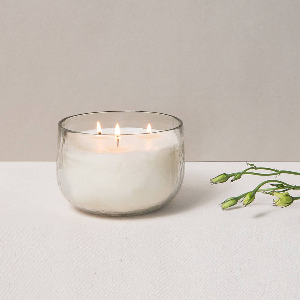 Triple-Wick Glass Candle