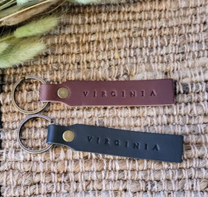 'Virginia' Leather Key Fob