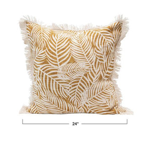 Palm Fringed Pillow