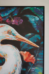 Botanical Heron Painting