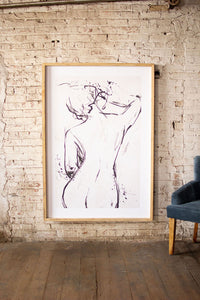 Nude Female Art on Wood