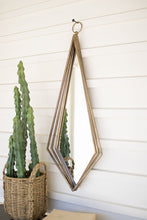 Load image into Gallery viewer, Geometric Brass Wall Mirror
