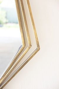 Geometric Brass Wall Mirror