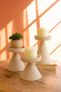 Speckled Clay Candleholder