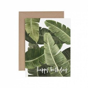 Banana Leaf Happy Birthday Greeting Card