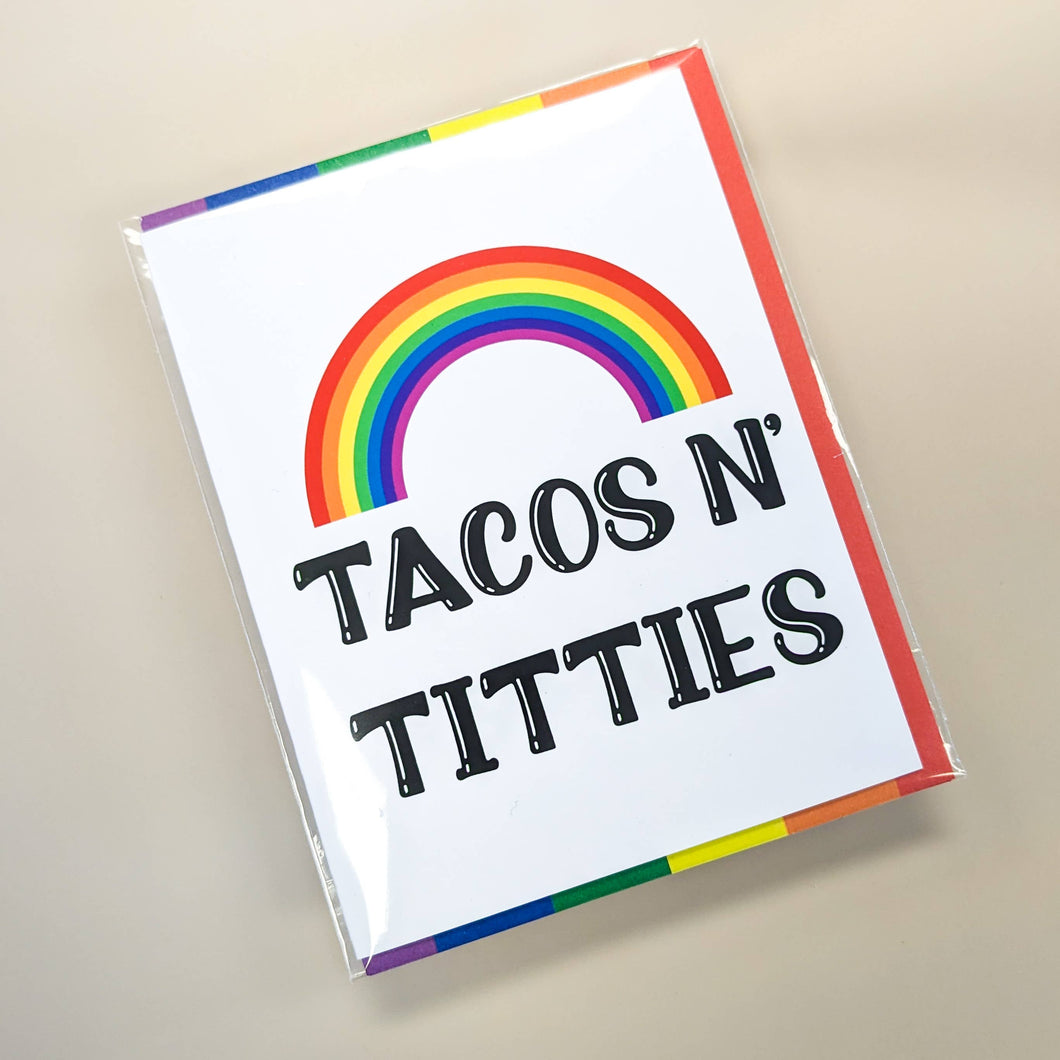 Tacos n' Titties Card