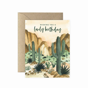 Desert Lovely Birthday Greeting Card