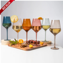 Load image into Gallery viewer, Multi-Colored Wine Glasses
