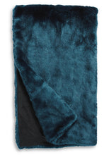 Load image into Gallery viewer, Couture Faux Fur Throw l Sapphire Mink
