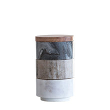 Load image into Gallery viewer, Trio Stacked Marble Pinch Pots
