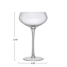 Load image into Gallery viewer, Fluted Coupe Glass
