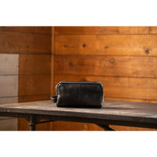 Load image into Gallery viewer, Leather Dopp Bag l Black
