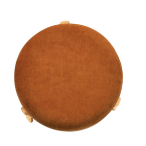 Upholstered Ottoman l Rust
