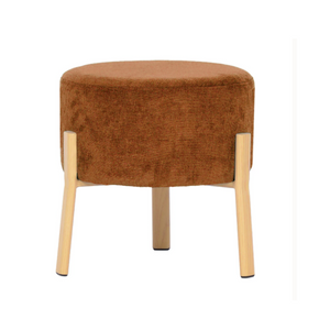 Upholstered Ottoman l Rust