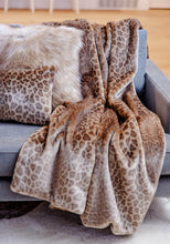 Load image into Gallery viewer, Faux Fur Throw l Vintage Leopard
