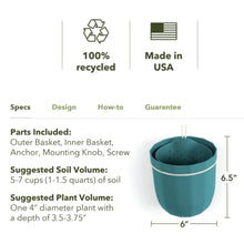 Load image into Gallery viewer, Loop Hanging Planter | Teal

